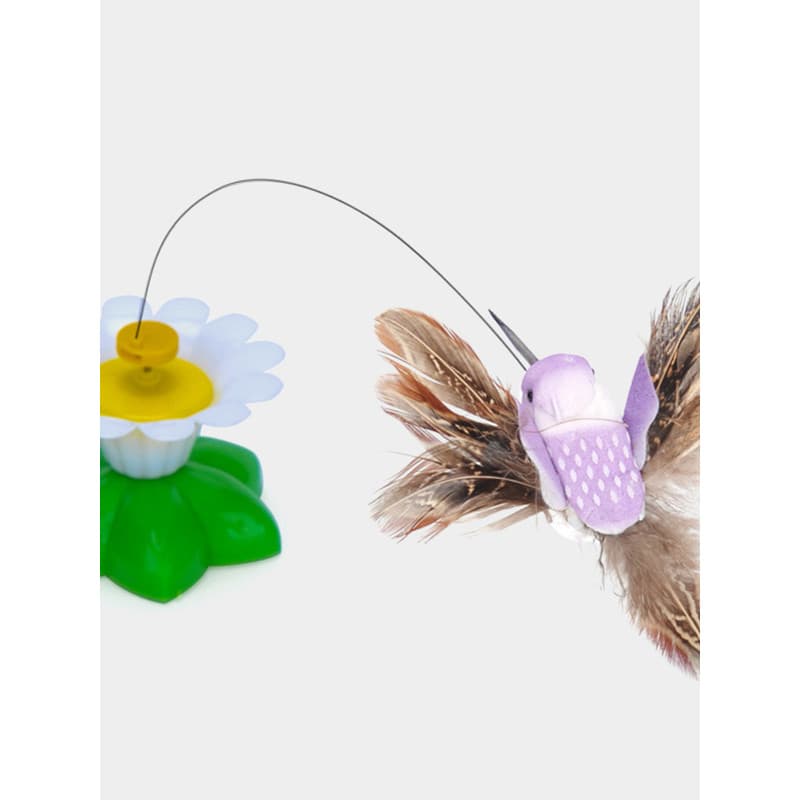 Brinquedos para animais de estimação brinquedos elétricos para gatos girando gato provocando vara pássaro brinquedos par
