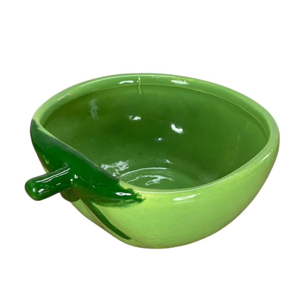 Cumbuca Design Tomate de 2ª LINHA Com DEFEITOS de Estética Cor Verde Em Cerâmica Para Sobremesas