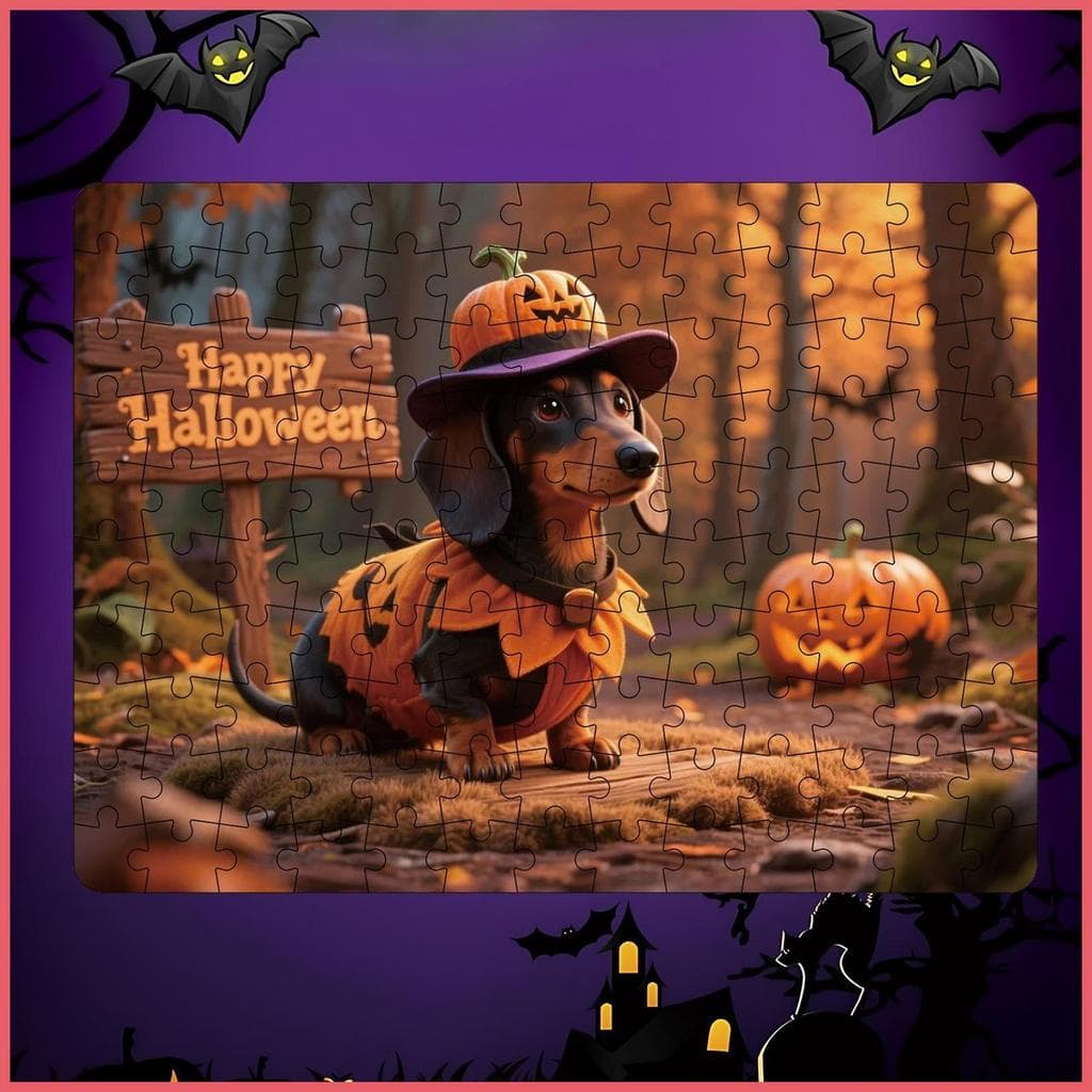 Quebra-Cabeças De Halloween Divertido E Desafiador Jogo Educacional 130 Peças Cabeça Com Abóbora xurit2br