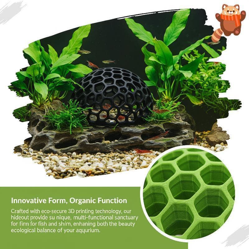 [AP] Casa De Camarão Para Aquário Caverna Mini Betta Porosa Peixe Escondendo Manchas Abrigo TH