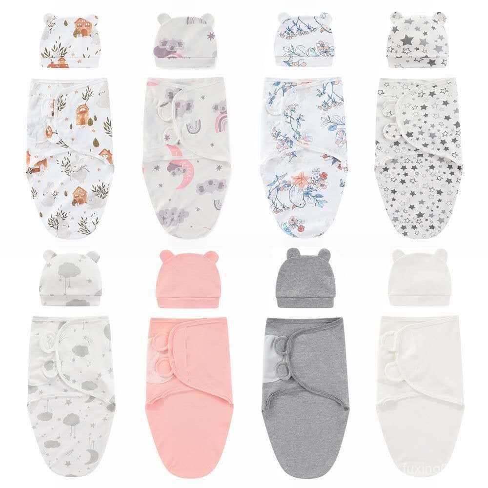 Conjunto Cueiro Charutinho Saco De Dormir Bebe Recem Nascido RN Tercido Fresco Respiravel