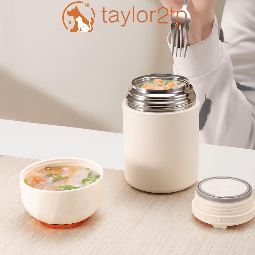 Frasco Térmico Para Alimentos ATAYLOR2TP , Copo De Sopa Térmica Portátil De 500ml , Lancheira De Aço Inoxidável De Camad