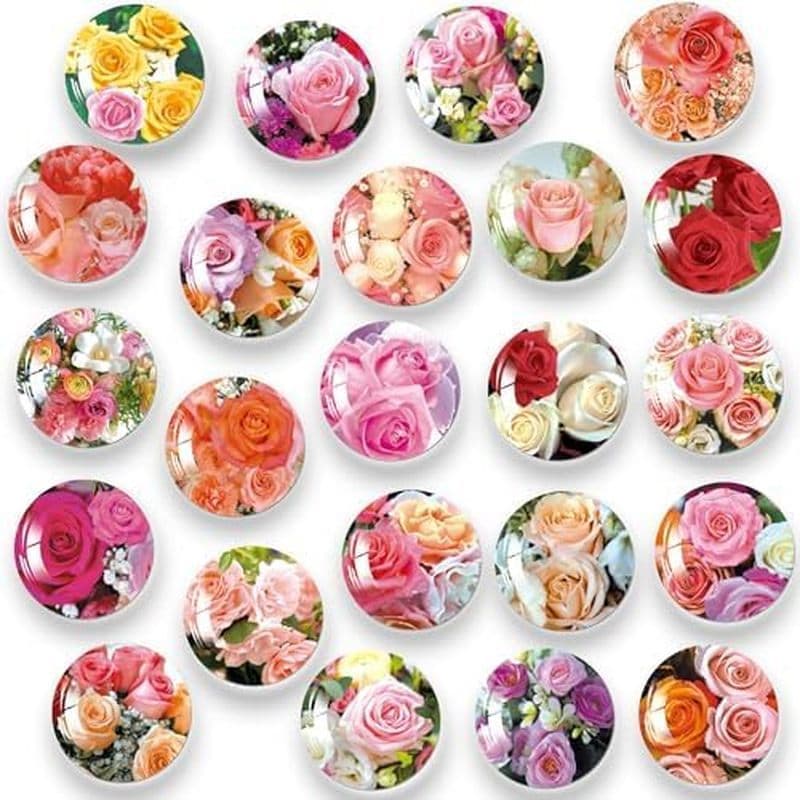 MORCART 30 Unidades De Ímãs De Geladeira , Adesivos De Decoração De Flores , Para Cozinha , Quadro Branco De Armário , E
