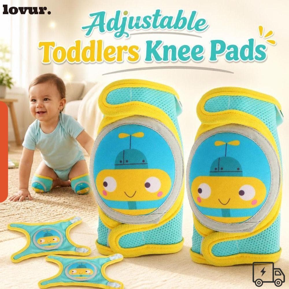 LOVUR Joelheiras Para Bebês , Protetor Elástico Ajustável Engatinhar Crianças , Protetores De Cotovelo Acolchoados Com D