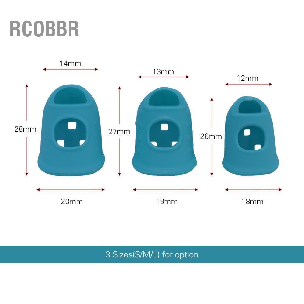 rcobbr 6 peças protetores de ponta dos dedos de silicone para guitarra para iniciantes de ukulele (entrega de cor