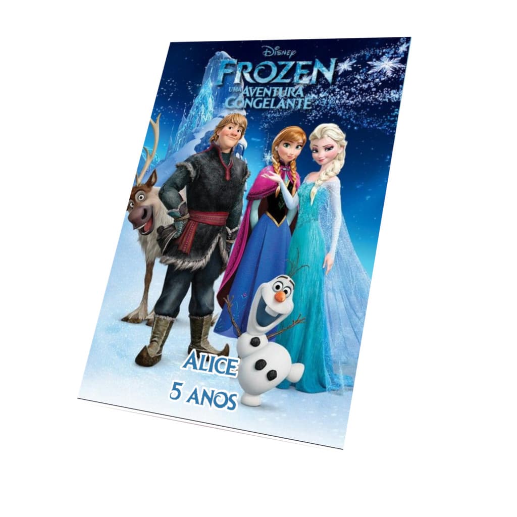 Kit Livrinhos para Colorir Let It Go Lembrancinhas Personalizado com nome e idade