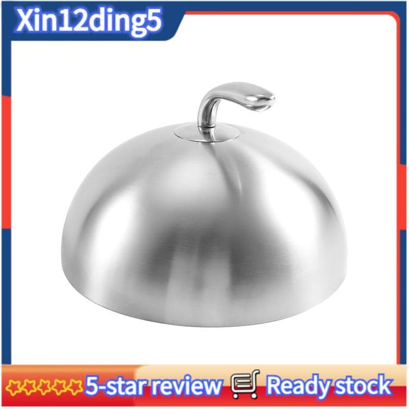 1 Pçs 24cm De Aço Inoxidável Bife Capa Teppanyaki Cúpula Prato Tampa Casa Redonda À Prova Óleo Refeição Comida Cozinha C