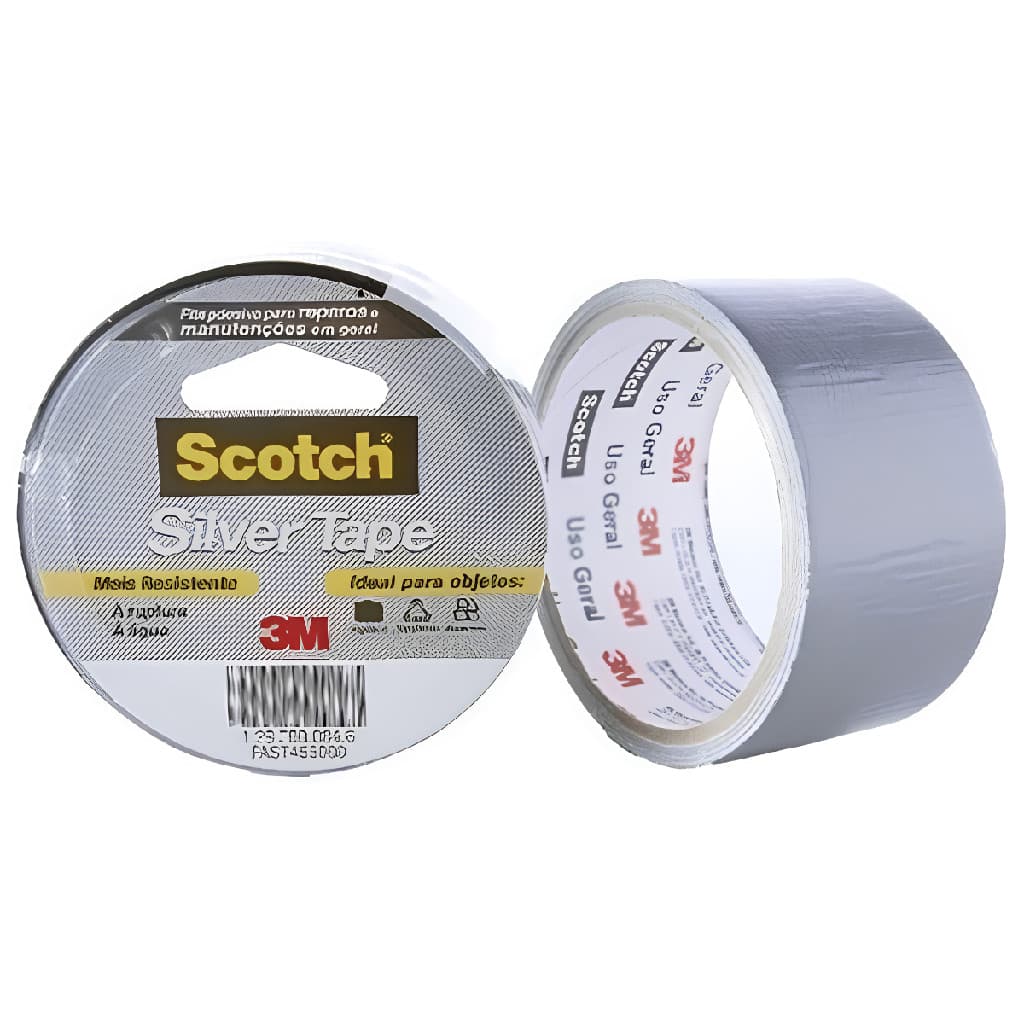 Fita Adesiva Silver Tape 45mmx5m Scotch Cinza 3M