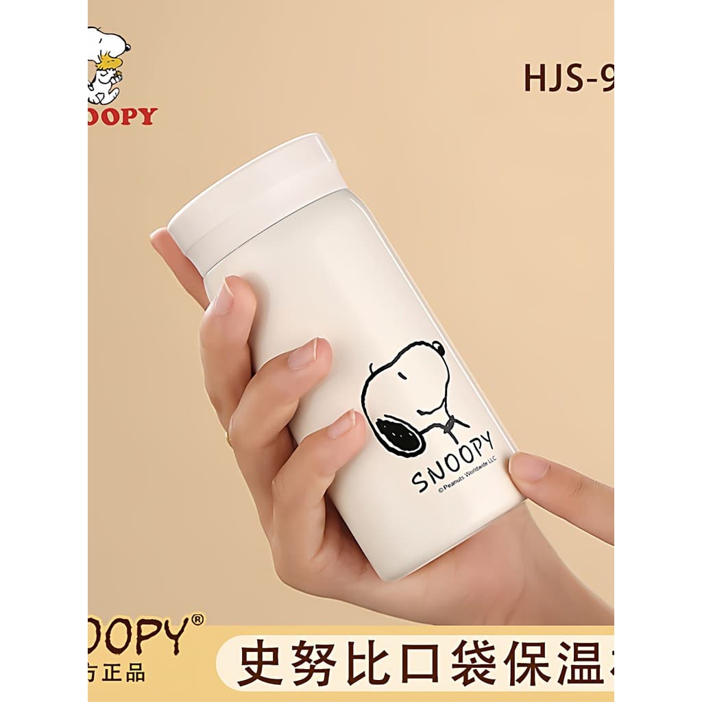 Snoopy copo térmico Mini pequeno copo de água portátil 316 aço inoxidável feminino estudante bonito xícara de chá de alt