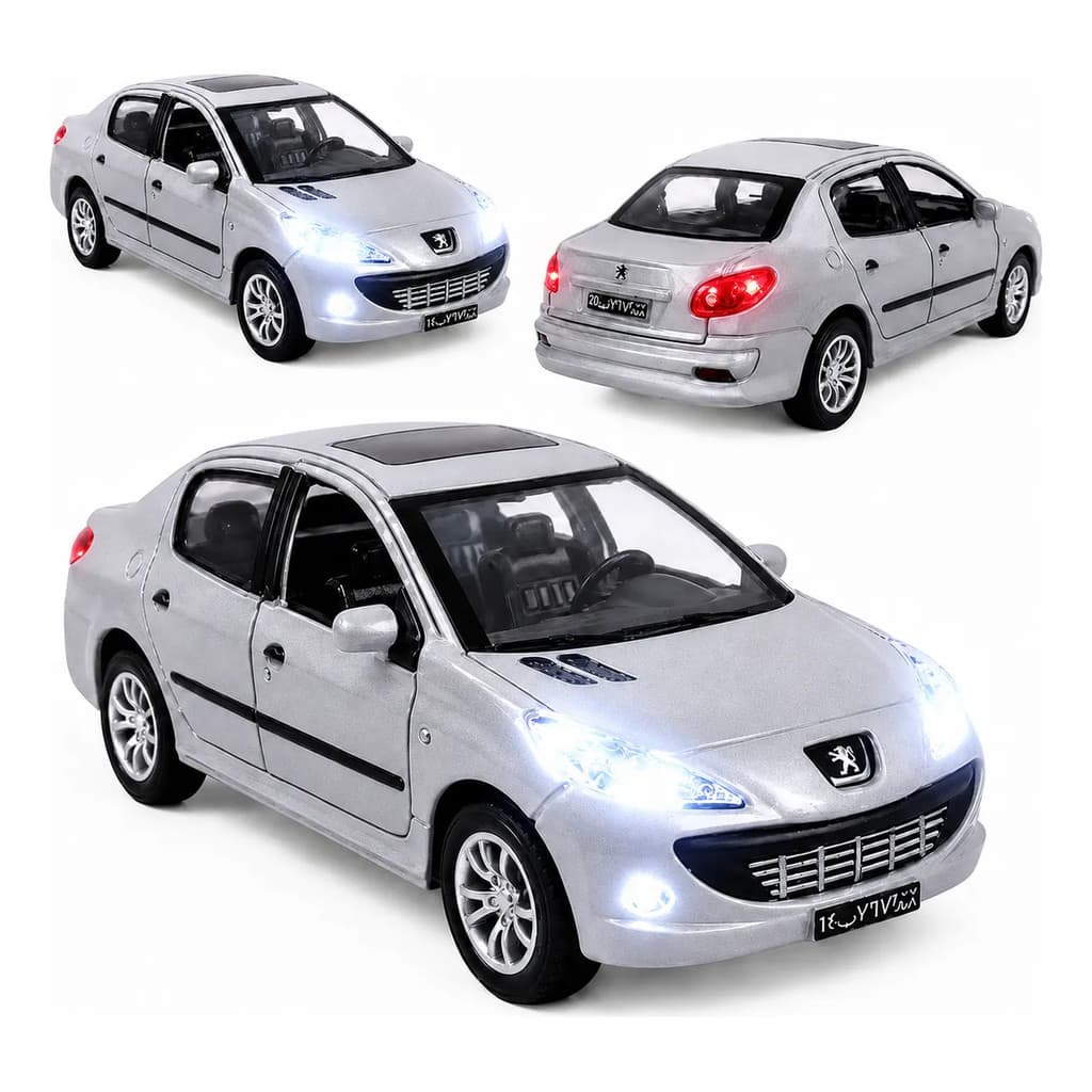 Miniatura Metal Ficção Peugeot 207 Abre Portas Som Luz Top