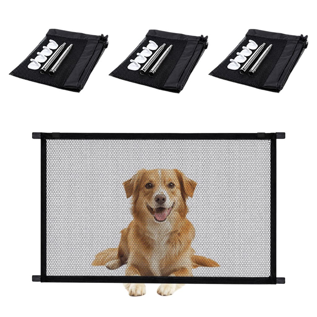 Tela Grade de Proteçao Pets Kit 3 Uni Gato Cachorro Escada Porta Quintal Varanda Corredor Segurança
