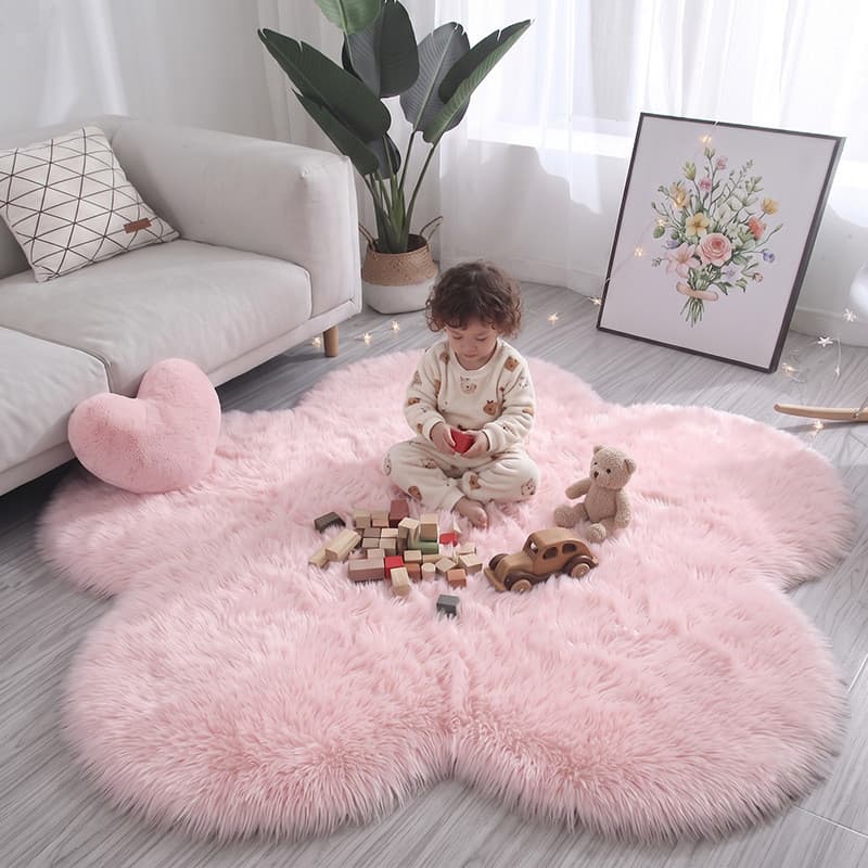 [Novo produto] tapete de pelúcia quarto das crianças tapete de cabeceira penteadeira vestiário decoração tapete imitação