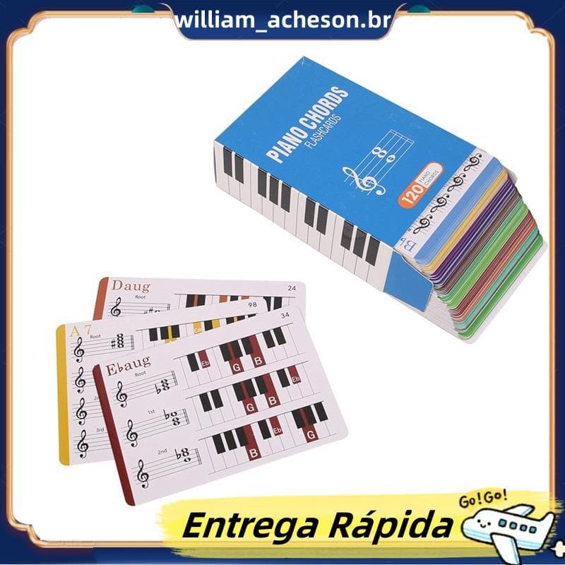 120 Pçs Acordes De Piano Escalas Gráfico Mestre Acorde Progsões Referência Música Aprender Para Professores Estudantes