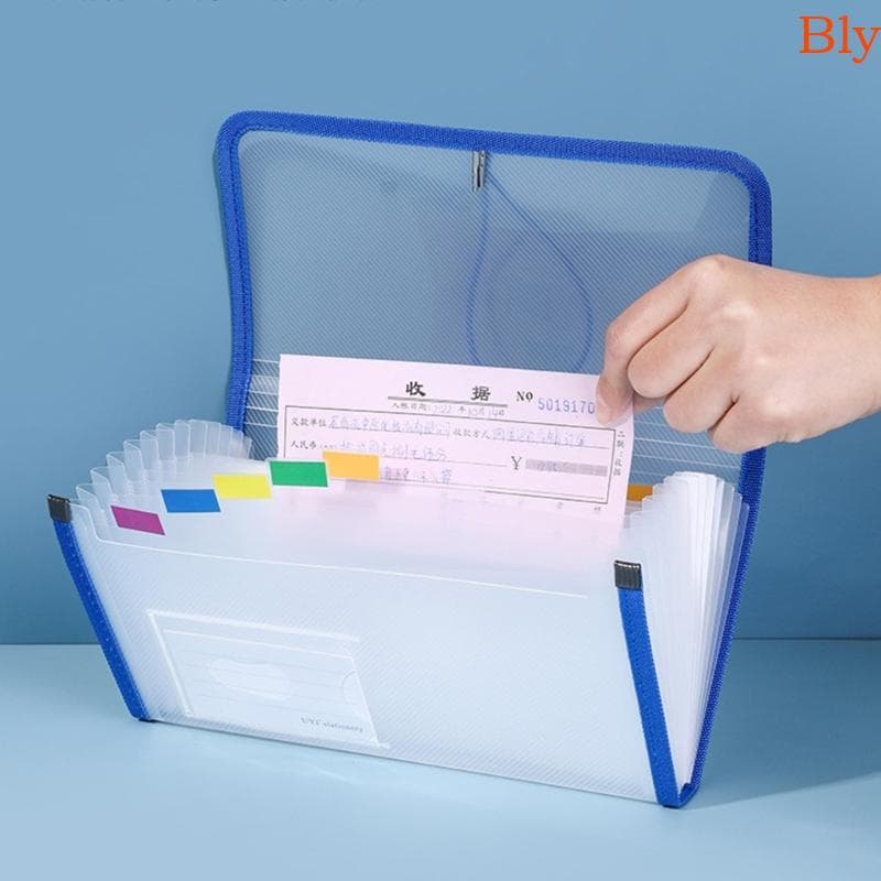 Bly 13 Bolsos Organizadores De Recibos Expandindo Acordeãos Pasta De Arquivo À Prova D'água Material De Escritório