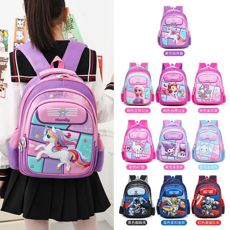 Novo estilo crianças dos desenhos animados Kuromi mochila escolar pré-escolar trabalho mochila das crianças saco de estu