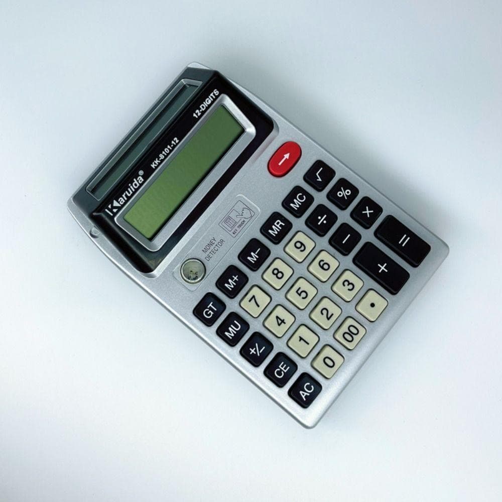 Calculadora De Contador Financeiro , Multifuncional De 12 Dígitos Alimentada Por Bateria , Papelaria