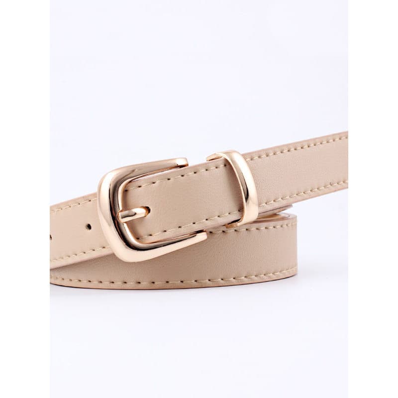 cinto feminino cinto feminino largo Japonês estilo simples ferradura ouro prata fivela feminina Jeans cinto largo Street
