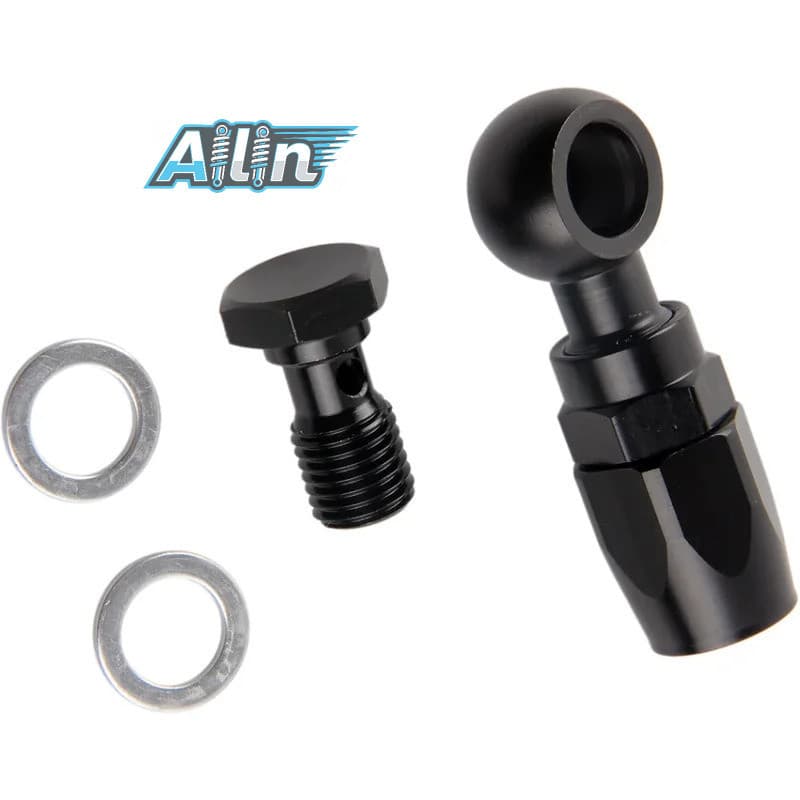 AN6 Banjo Motor Hidráulico Nylon Trançado Mangueira De Óleo Combustível Encaixe M12 14mm X1.5 Parafuso De Embreagem