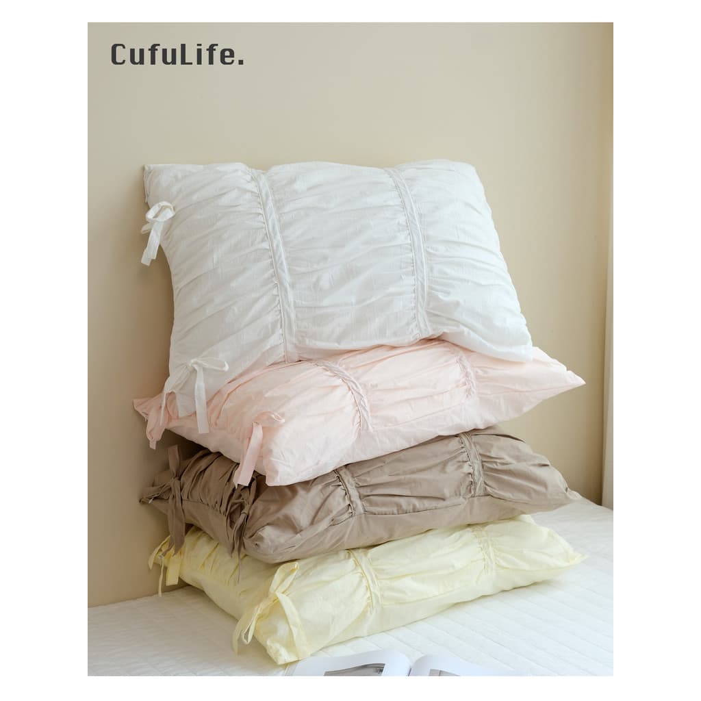 Chufu Home Fu Mobiliário Doméstico 100% Algodão 48x74cm Fronha Par Pacote Cor Sólida Arco Envelope Travesseiro