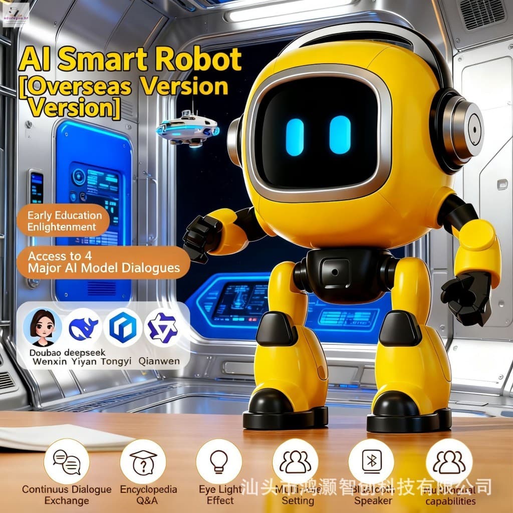 Brinquedo Robô AI Para Crianças-Assistente De Mesa Educacional De Voz Inteligente