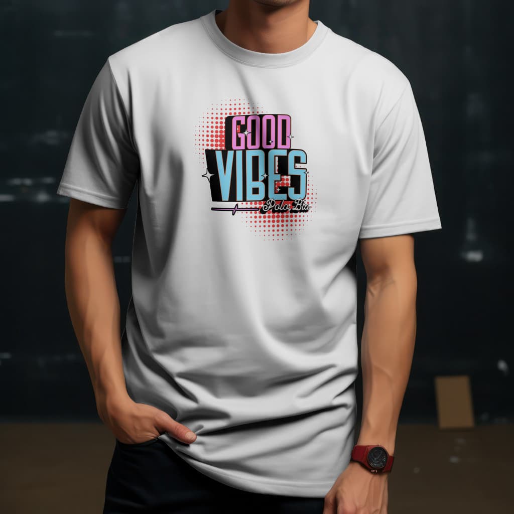 Camiseta Masculina Vibes Moderna e Confortável em Algodão