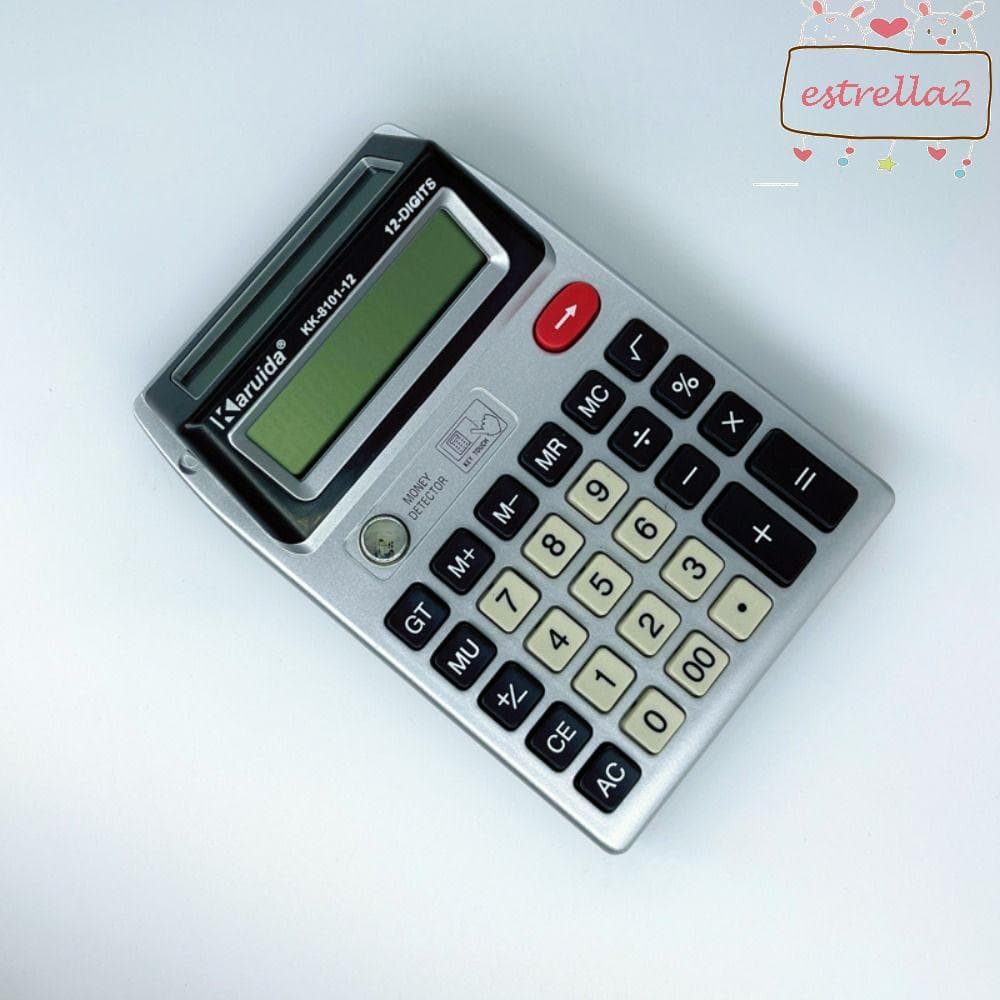 Calculadora De Contador Financeiro AESTRELLA , De 12 Dígitos Alimentada Por Bateria De Tela Dupla