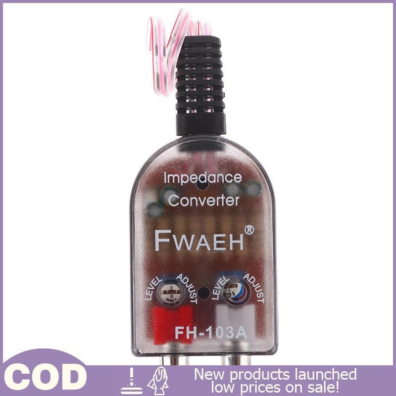 Fy > Sinal De Alto-Falante Nível Para Adaptador RCA De Baixo Áudio Do Carro Conversor De Subwoofer A