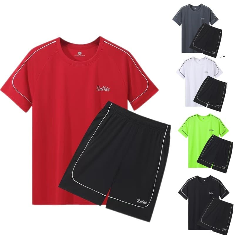 Camisa de futebol de manga curta curta terno esportivo masculino dragão barco camisa de secagem rápida roupas de Fitness