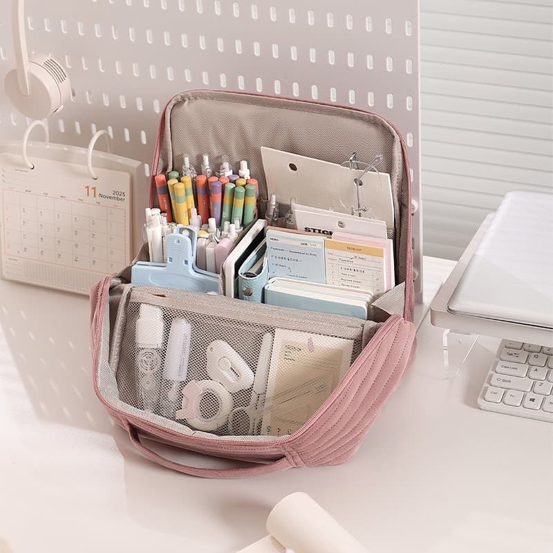 Bolsa Maquiagem Veludo Aveludada Multidivisórias Prática Para Uso Diário Passeios e Presente Feminino