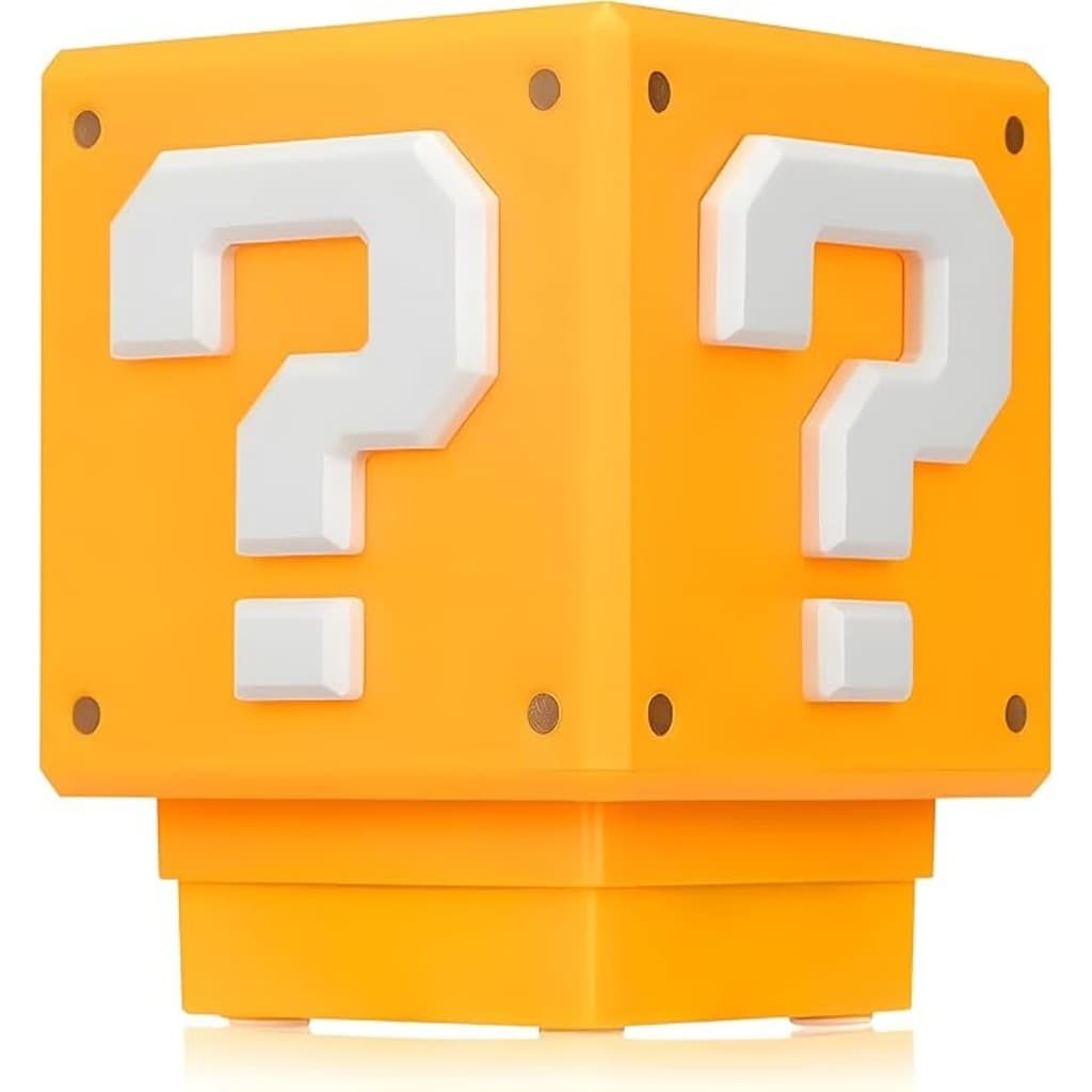 Luminária de Mesa Quarto Som ao Toque Carregável Bloco Gamer Temática de Jogos Carregável Cubo