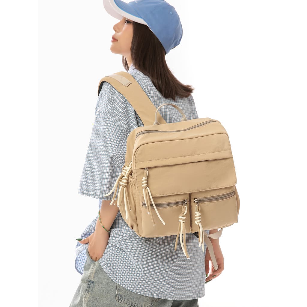 Mochila com alça de ombro larga, mochila de viagem multifuncional portátil para estudantes universitários do ensino médi