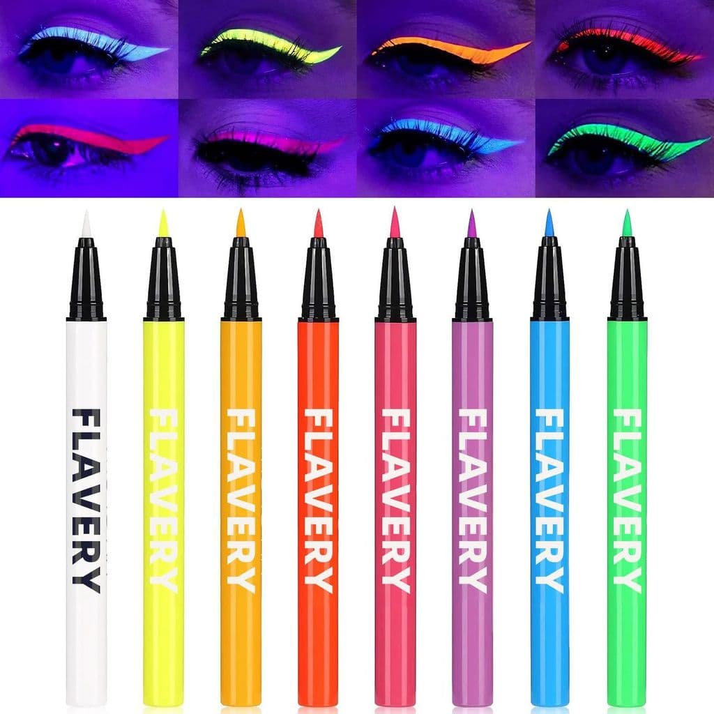 Cor de secagem rápida delineador líquido fluorescente caneta delineador líquido caneta pintura corporal doce cor palco m