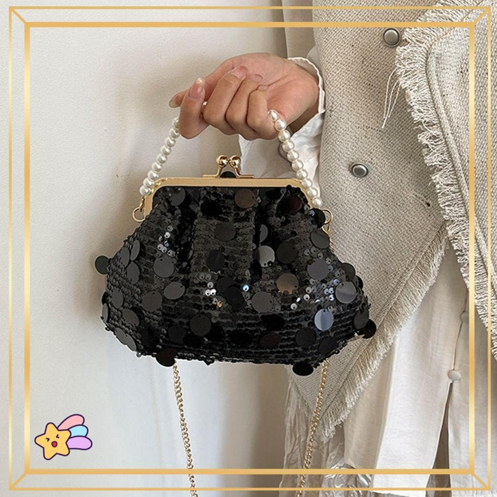 PETS1 Bolsa Crossbody , Bolsas De Ombro Brilhantes Para Noite , Moda Grande Capacidade Lantejoulas Vintage Festa