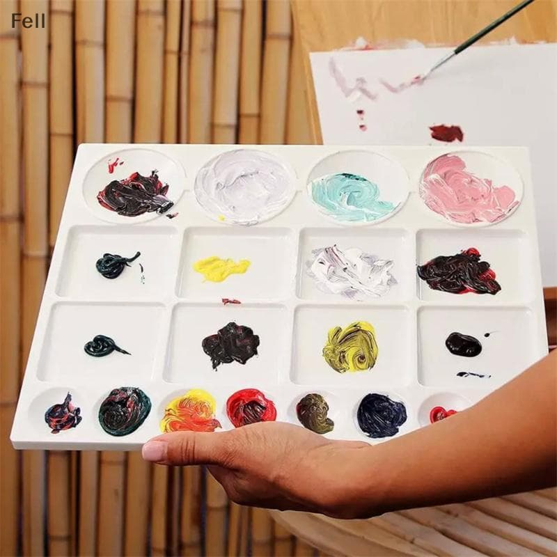 [Fel] 1 Peça Paleta De Coloração De Água Para Pintura A Óleo Crianças Adultos Arte Bandeja De Desenho Acrílico Palete De