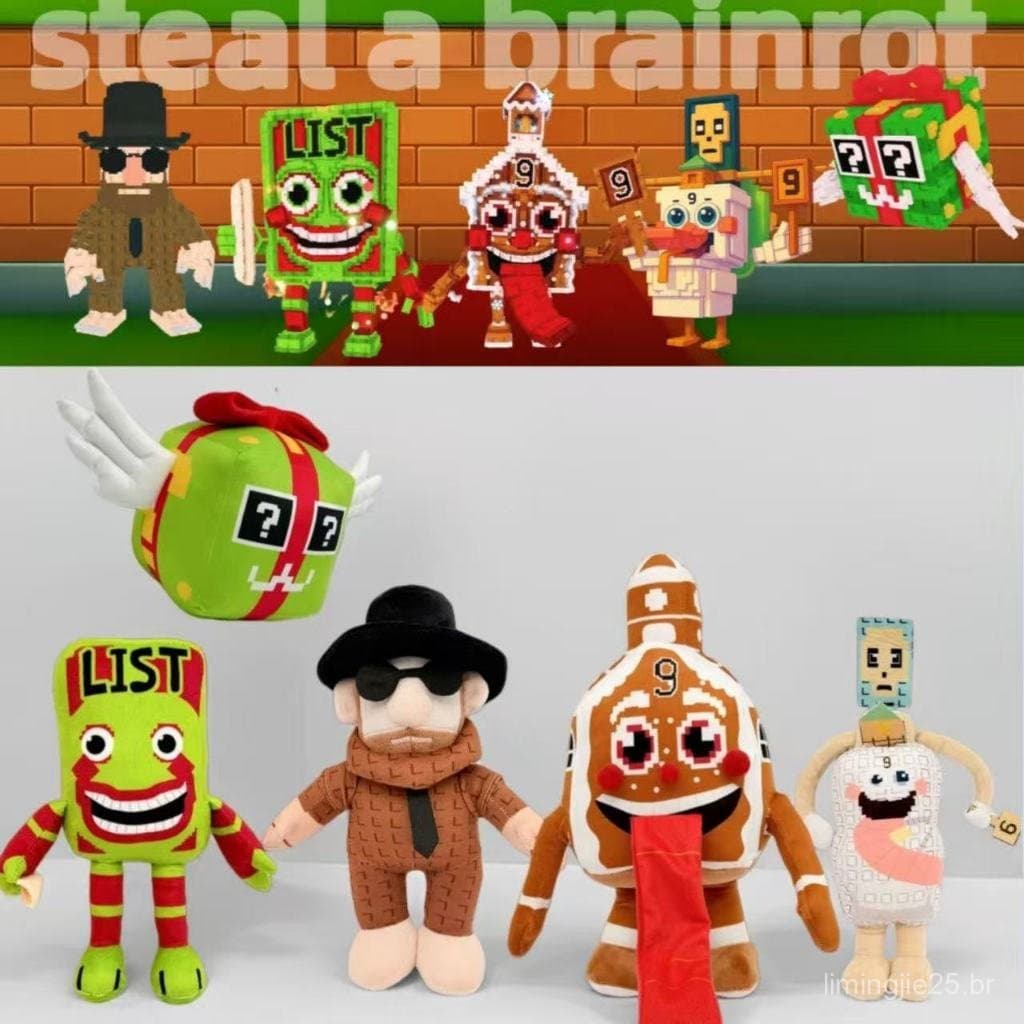 Steal a Brainrot Roblox Brinquedo De Pelúcia Presente Fofo Para Boneca De Lembrança De Aniversário De Amigo