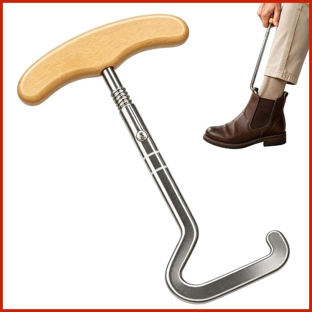 Chifre De Sapato Antiderrapante Aperto Resistente Boot Extrator Ajuda Em Forma De Cavalo Gancho Para Mulheres Homens Via