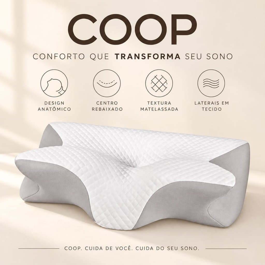 Travesseiro Cervical Ortopédico Torcicolo Dor No Pescoço com fronha lavável feito em visco ergonômic
