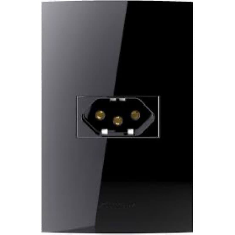 Tomada c/placa 10a-20a Alumbra Inova Pro Black Piano