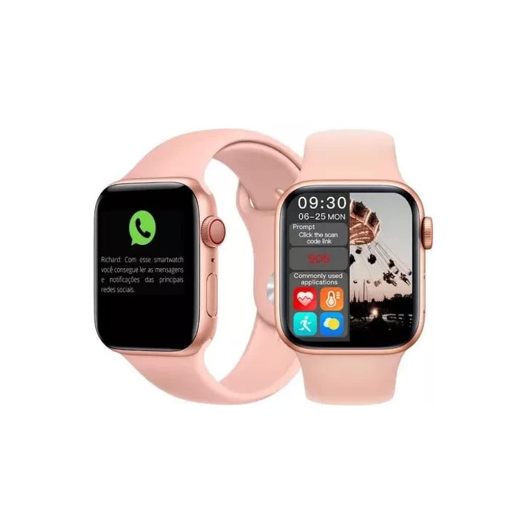 Relógio Inteligente Esportivo Fitness Tela Infinita Duas Alças Bluetooth Monitoramento Cardíaco Para Homens e Mulheres
