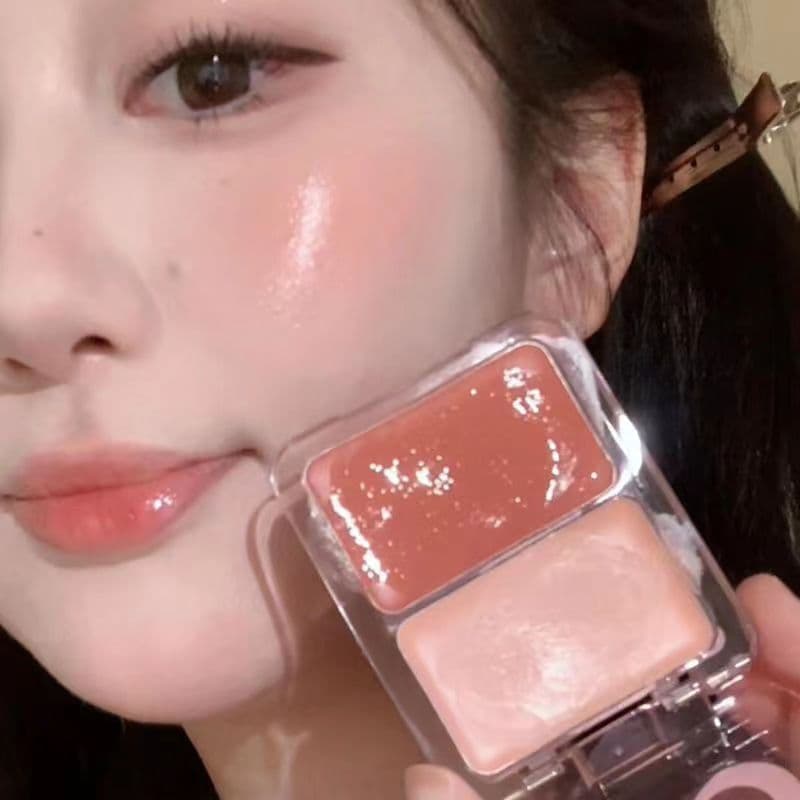 Bonito série rosa brilho de água blush creme-leve maquiagem blush-Natural rosa blush creme-barato beleza blush