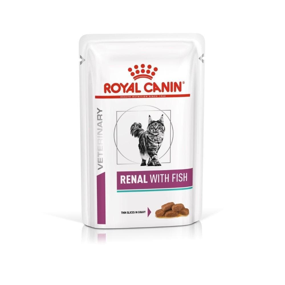 Ração Úmida Sachê Veterinary Diet Renal com Peixe para Gatos 85g Royal Canin