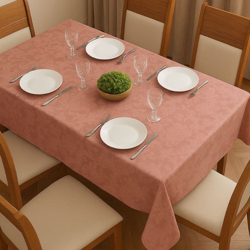 Toalha de Mesa Jacquard Retangular 4, 6, 8 ou 10 Lugares Natal Reveillon Festa dmx
