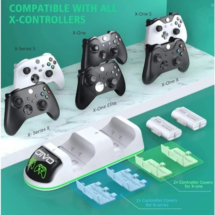 Kit de carregador de Base dupla + 2 baterias Xbox Series One X/S