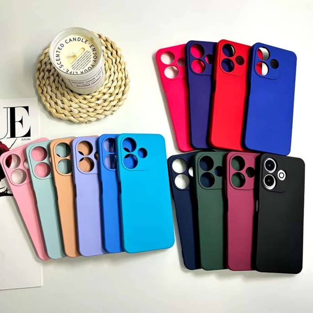 Kit 3 pcs Capinha Colorida capas aleatórias para XIAOMO REDMI 14C A5 13C NOTE14 NOTE11 4G NOTE60