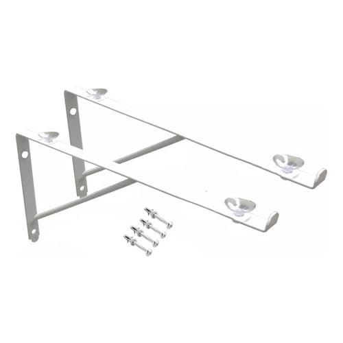 Kit 2 Suporte Mao Francesa Em L P/ Vidro Reforçada 50cm