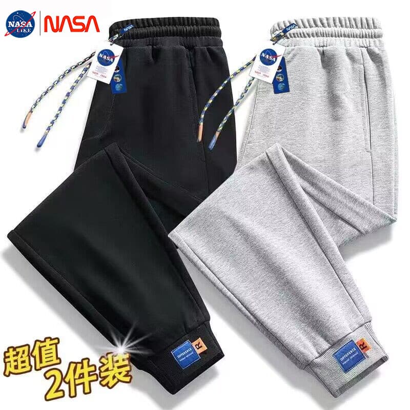 NASA Co-Branded 2025 Novo Estilo Outono Sweatpants Homens Mulheres Na Moda Solta Esportes Calças Casuais Casal Calças At