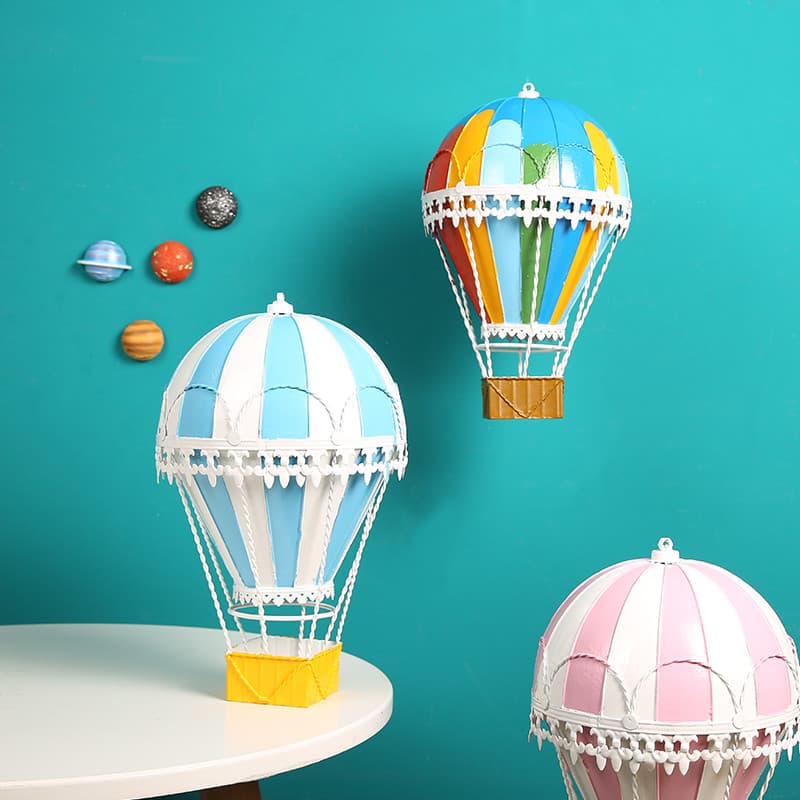 Arte em ferro balão de ar quente modelo decoração do quarto das crianças menina decoração do quarto do jardim de infânci