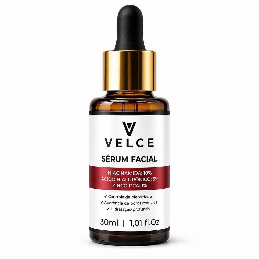 Sérum Facial Velce Niacinamida 10% + Ácido Hialurônico 5% + Zinco Pca 1% - Anti Oleosidade e Poros