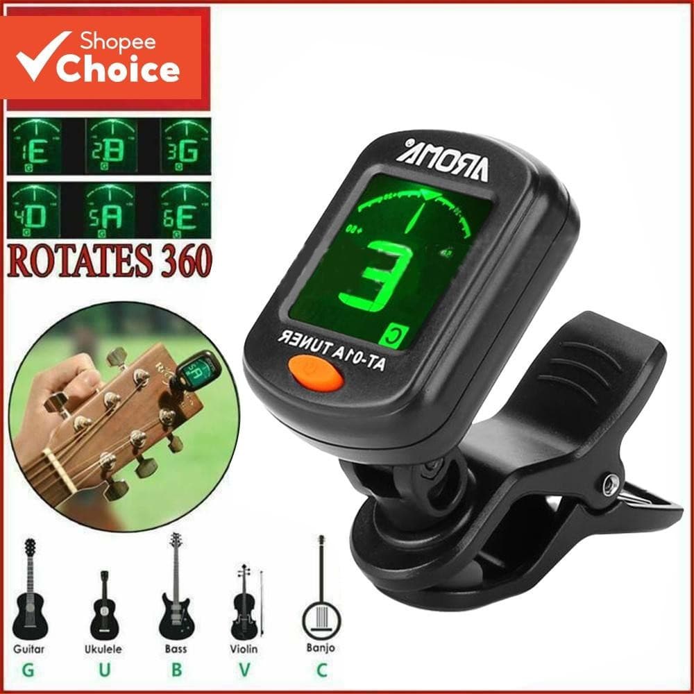 Afinador Eletrônico De Violão Digital Com Clip-on LCD Para Ukulele & Picker De Violino Cromático