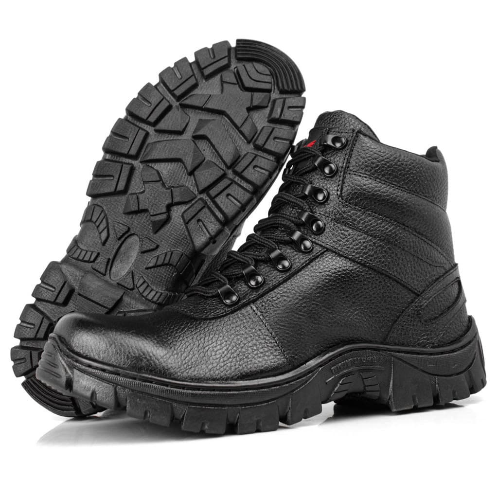 Bota Coturno Militar Masculino Robusto Confortável Resistente Trilha Serviço Dia a Dia